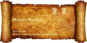 Musch Margit névjegykártya